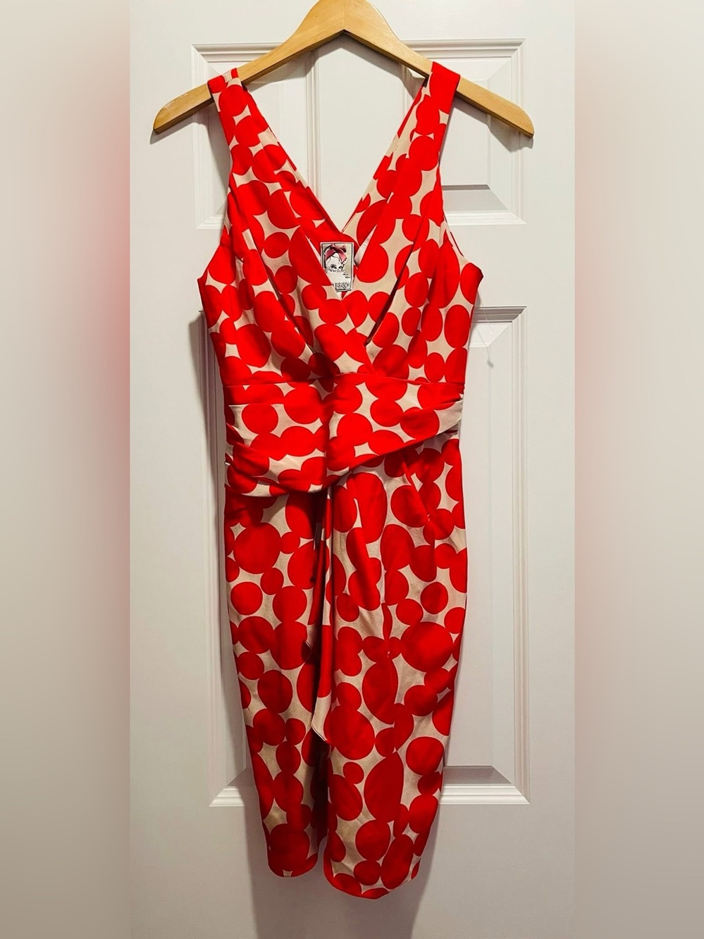 NWOT Yoana Baraschi red dot dress - small